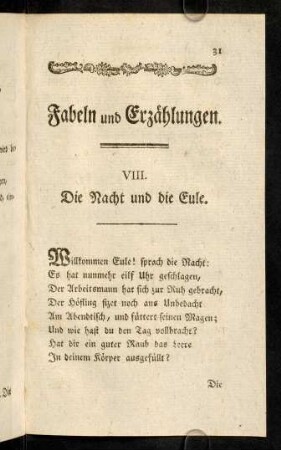 31-70, Fabeln und Erzählungen.