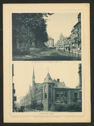 Königstrasse mit Helgoland-Denkmal.; Diakonissen-Anstalt. : [Altona]