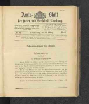 No.52, Donnerstag, den 6. März 1919