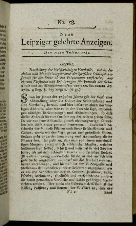 No. 58. Den 20ten Julius 1789.