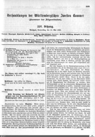 226. Sitzung, Stuttgart, 16.5.1918