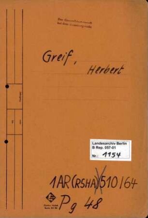 Personenheft Alfred Gregor (*08.04.1911), Polizeisekretär und SS-Obersturmführer
