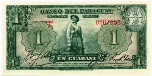 Geldschein, 1 Guaraní, 1943