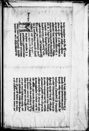Handschriftenmakulatur (Pergament, Psalter, lat., 13. Jh., mit Initiale in Federzeichnung)