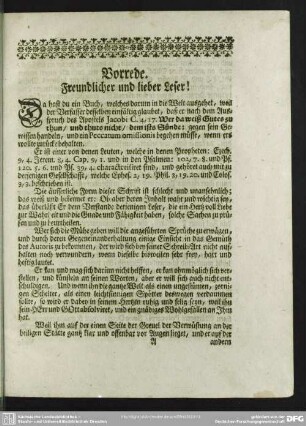 Vorrede Freundlicher und lieber Leser!