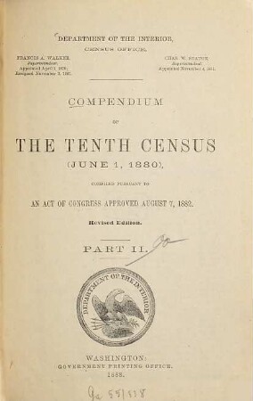Compendium of the ... census. 10,2. 1880 (1888), 1. Juni = Rev. ed.
