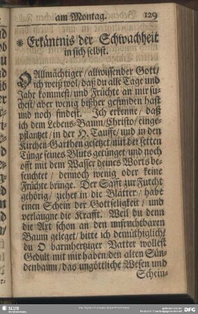 Erkäntnis der Schwachheit in sich selbst