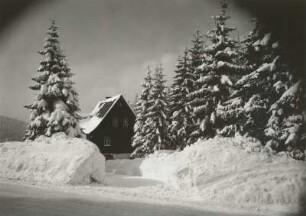 Osterzgebirge. Erzgebirgshaus bei Oberbärenburg