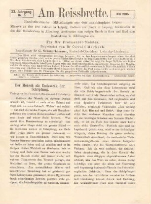 Nr. 5. Mai 1905.