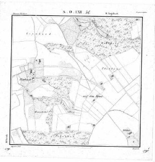 Kartenblatt SO LXII 54 Stand 1825 ca.