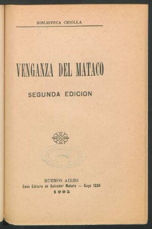 Venganza del Mataco