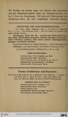 Lieferungs- und Zahlungsbedingungen