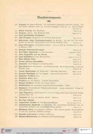 Musikinstrumente (Nr. 556 - 610)