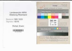 Entnazifizierung Erwin Richel , geb. 08.02.1917 (Kaufm.Angest.)