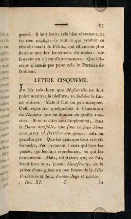 33-45, Lettre Cinquieme.