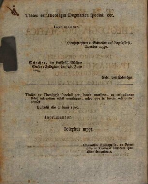 Theses ex theologia dogmatica speciali