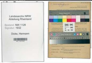 Entnazifizierung Hermann Dicke , geb. 12.07.1895 (Polizist)