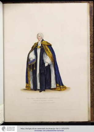 Abbildung: The Lord Archbishop of Canterbury. The Most Reverend Charles Manners Sutton.