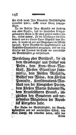 Vorstellung oder Bittschrift