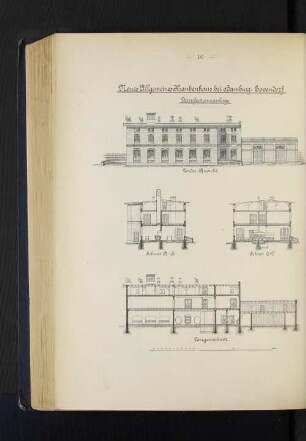 Neues Allgemeines Krankenhaus bei Hamburg-Eppendorf. Desinfectionsanlage.