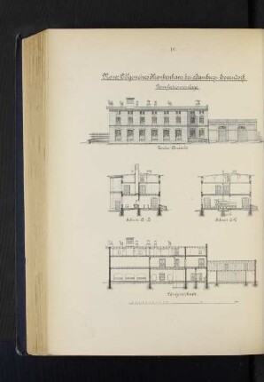 Neues Allgemeines Krankenhaus bei Hamburg-Eppendorf. Desinfectionsanlage.