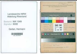 Entnazifizierung Hermann Gedan , geb. 04.07.1888 (Gerichtsrat)