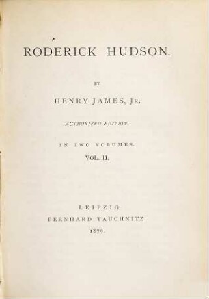 Roderick Hudson, 2