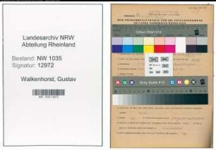 Entnazifizierung Gustav Walkenhorst , geb. 01.07.1901 (Schlossermeister)