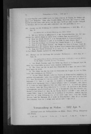 Versammlung zu Stuhm. - 1432 Apr. 9.