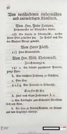 Von verschiedenen einheimischen und auswärtigen Künstlern
