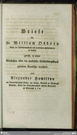 Nebst Alexander Hamilton's Briefen an den Verfasser