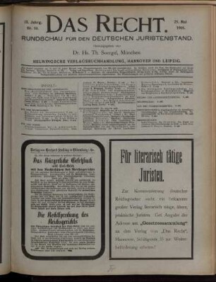 Nr. 10. 25. Mai 1905.