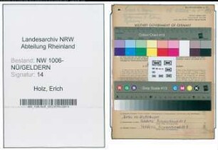 Entnazifizierung Erich Holz , geb. 05.06.1908 (Gaertner)