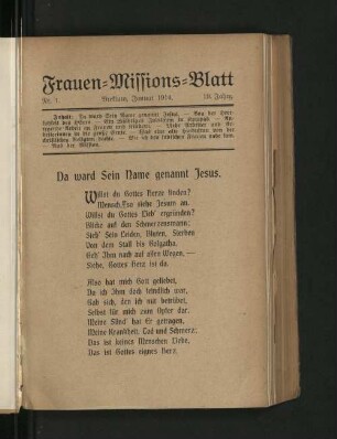 Nr. 1, Januar 1914