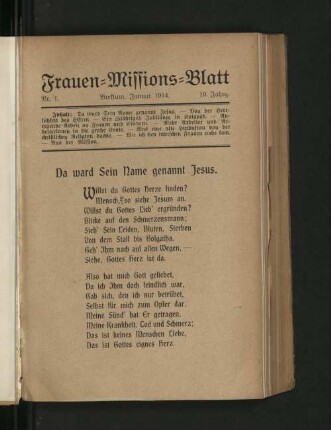 Nr. 1, Januar 1914
