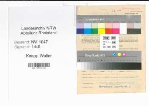 Entnazifizierung Walter Knapp , geb. 21.08.1919 (Zollbeamter)