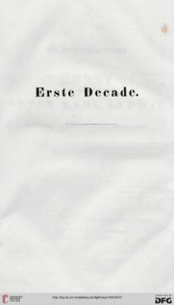 Erste Decade