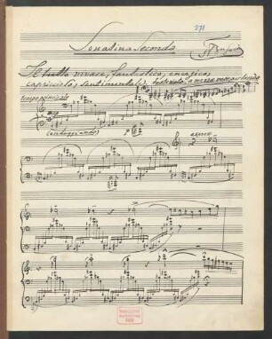 Sonatina seconda; KinBu 259