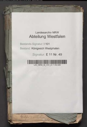 Verkauf der domkapitularischen Mühlen zu Paderborn und Bredenborn. Vorprovenienz: Domäneninspektion Paderborn