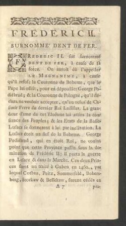 Frédéric II. Surnommé Dent De Fer