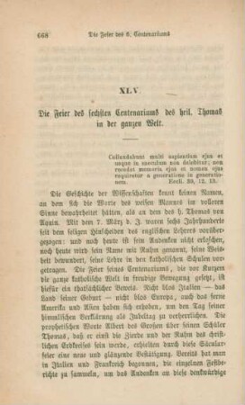 668-681 Die Feier des sechsten Centenariums des h. Thomas in der ganzen Welt