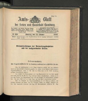 No. 255, 22. Oktober 1916