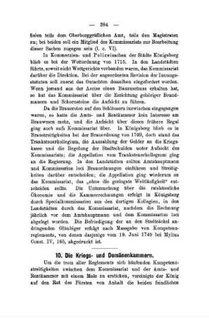 10. Die Kriegs- und Domänenkammern