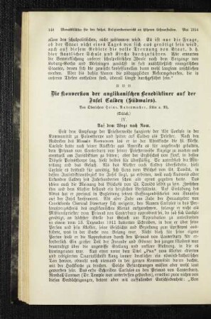 ¬Die¬ Konversion der anglikanischen Benediktiner auf der Insel Caldey (Südwales) : (Schluß)