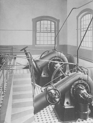 Pumpwerk für eine Kläranlage (Bopp und Reuther) : Technikgeschichte | Maschinenbau | Hebezeuge | Pumpen, Ventilatoren, Kompressoren