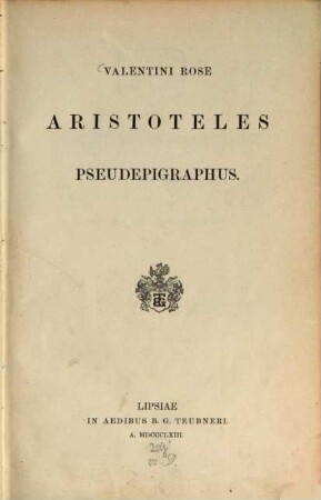Aristoteles pseudepigraphus