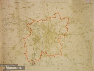 Topographische Karte von Leipzig und Umgebung im Maßstab 1:25000.