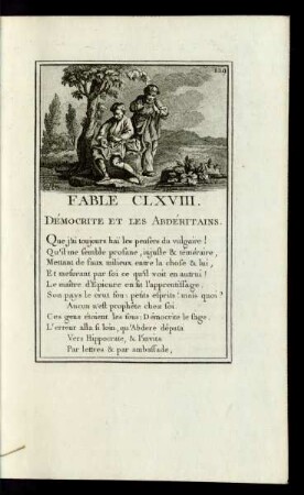 Fable CLXVIII. Démocrite Et Les Abdéritains.