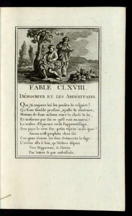 Fable CLXVIII. Démocrite Et Les Abdéritains.