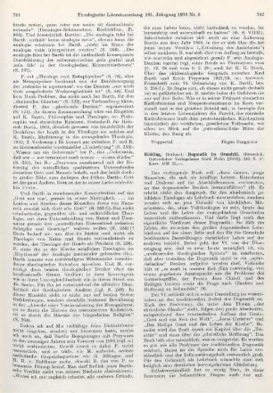 702-704 [Rezension] Rödding, Gerhard, Dogmatik im Grundriß